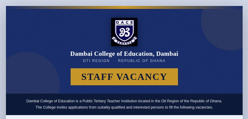 You are currently viewing STAFF VACANCY
